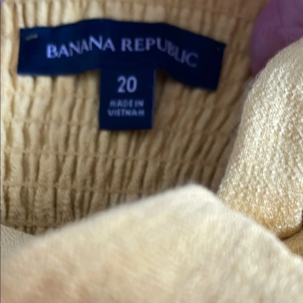 Banana Republic Sun Dress Yellow Sleeveless Dress Size 20 - Picture 3 of 4